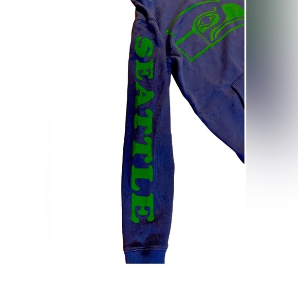 Seattle Seahawks logo blue and green hoodie sweatshirt size Small - Picture 6 of 7